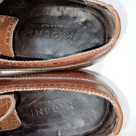 M. Gemi Mens Brown Leather Oxfords 43.5 / 10.5 M Dress Shoes Made In Italy main image 5